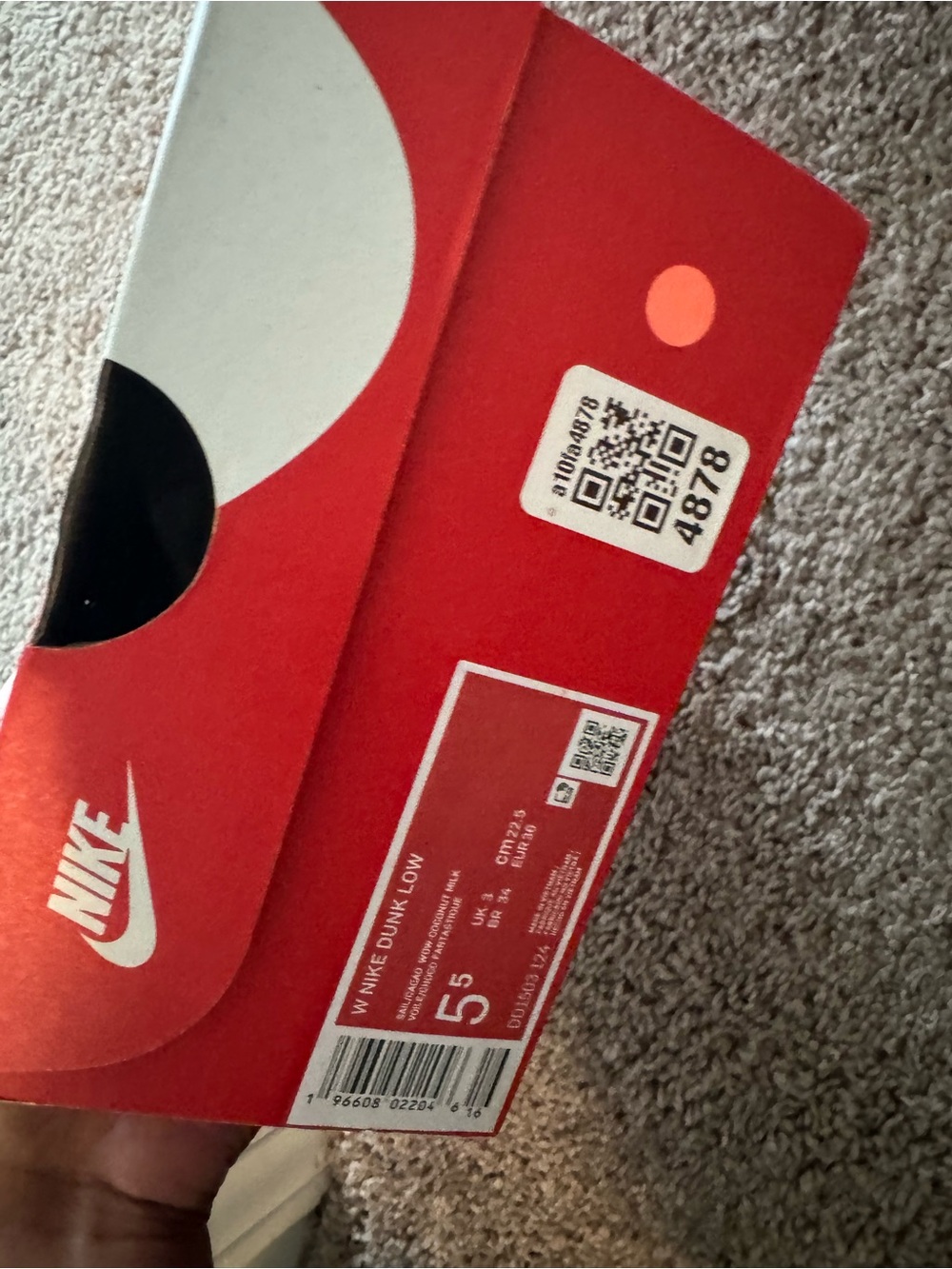 Nike Women's Red and White Sneaker Box